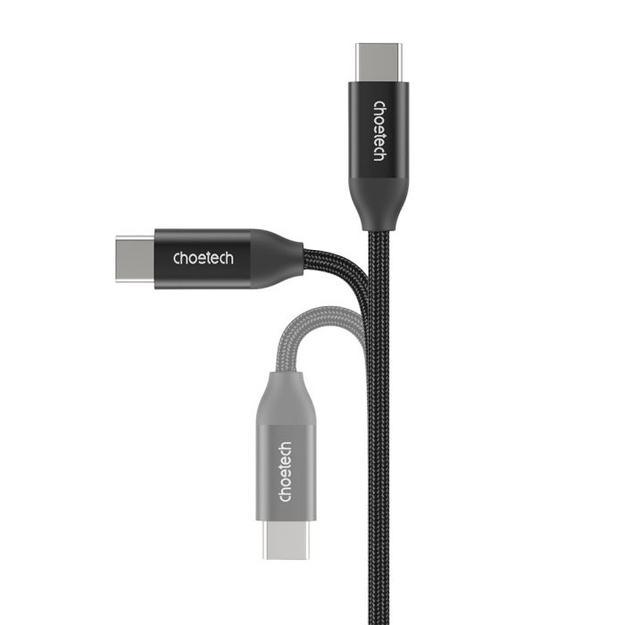Кабель Choetech ХСС-1060 Black USB-C to USB-C PD3.1 240W 1m+2m, набір з 2 шт.
