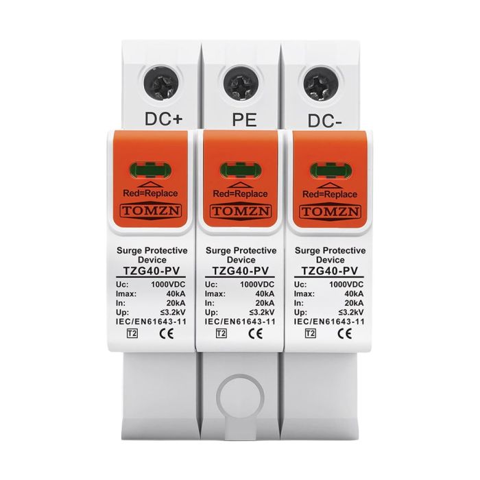 Обмежувач напруги TOMZN TZG40-PV 3P 1000V DC під DIN-рейку