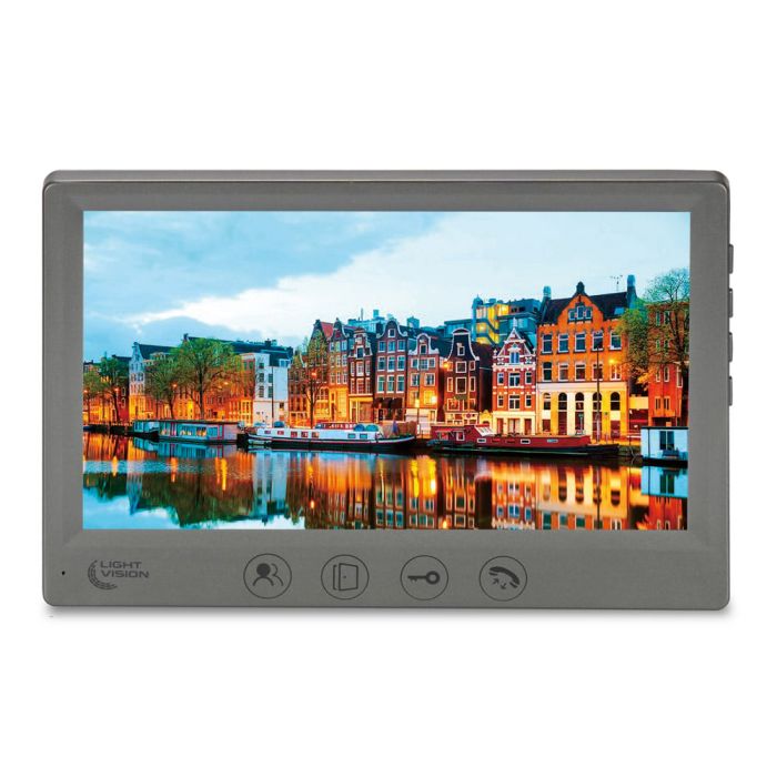 Комплект відеодомофона Light Vision: домофон 7" AMSTERDAM FHD Grey та відеопанель RIO FHD Silver