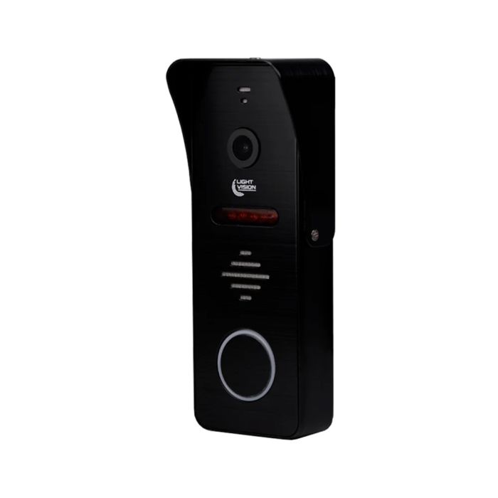 Комплект відеодомофона Light Vision: домофон 7" AMSTERDAM FHD White та відеопанель RIO FHD Black