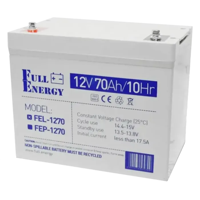 Full Energy FEL-1270 12V 70 Ah Акумулятор гелевий