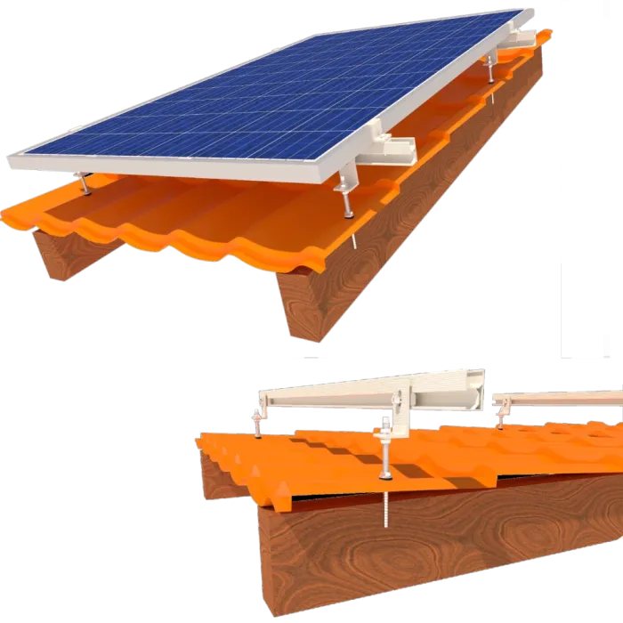 InstallKit IK-XL-M-4 кріплення 4 сонячних панелей до 1145мм металочерепиця профнастил шифер Комплект