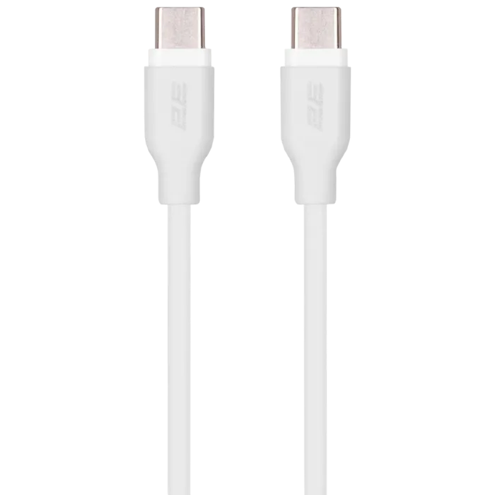 2E Type-C Glow USB-C > USB-C Кабель заряджання/синхронізації 1м 60Вт білий