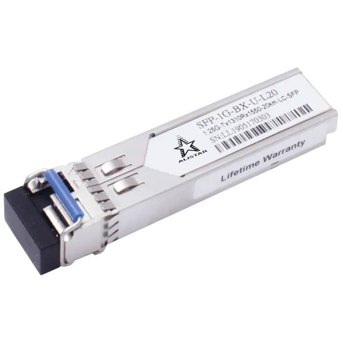 ALISTAR SFP-1G-BX-U-L20 SFP 1G 1SM WDM LC 20KM TX1310/RX1550nm DDM Модуль