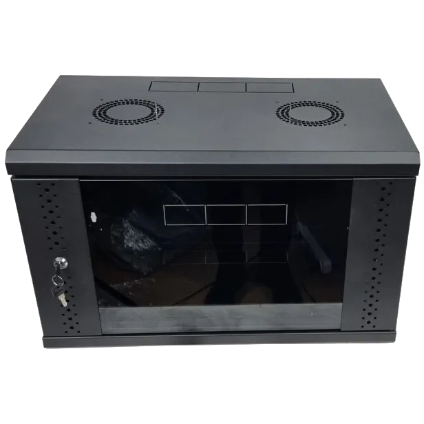 EServer 6U Шафа скло чорне