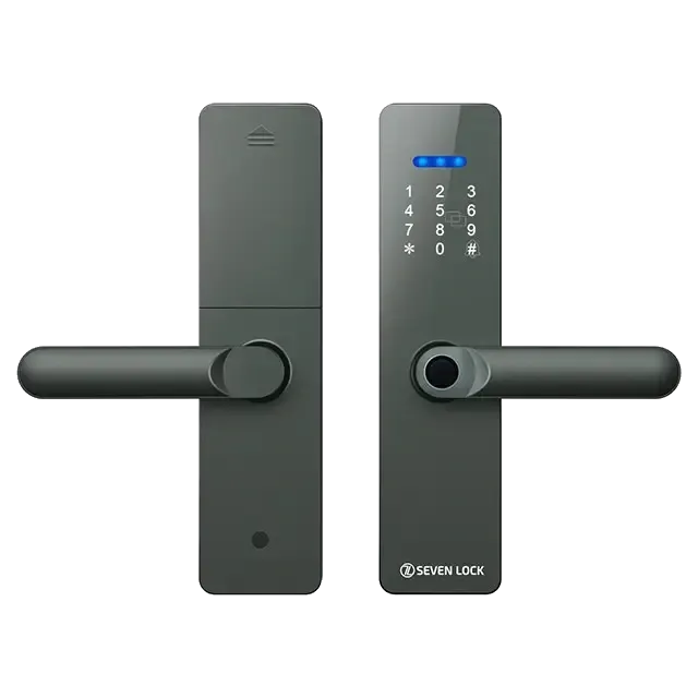 SEVEN LOCK SL-7740BF grey (врізна частина 5050) Розумний дверний біометричний замок