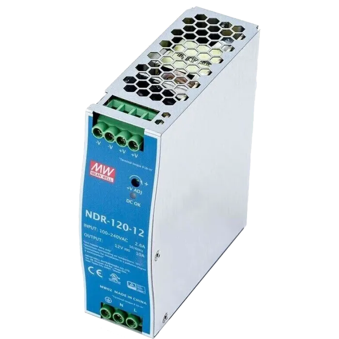 NDR-120-12 120Вт 10A 12В на DIN-рейку Блок живлення Mean Well