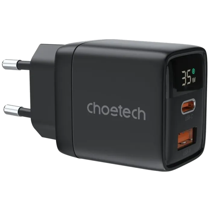 Choetech PD6052 Black PD35W GAN A+C Адаптер