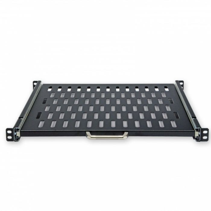 Полиця висувна 19" CMS UA-SHSL-400B 1U 400 мм, чорна