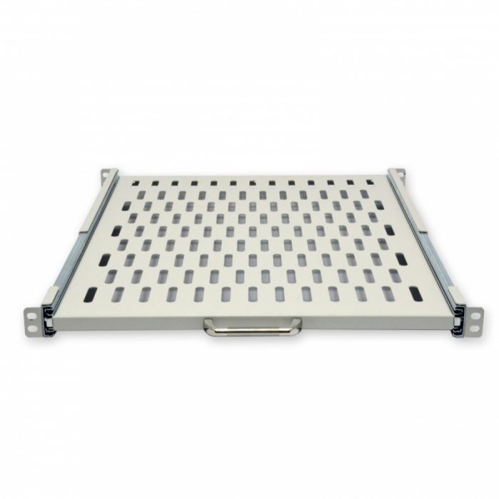 Полиця висувна 19" CMS UA-SHSL-600G 1U 600 мм, сіра
