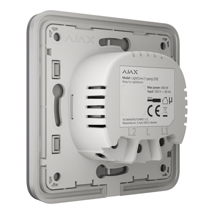 Вимикач Ajax LightSwitch 2-way Graphite прохідний