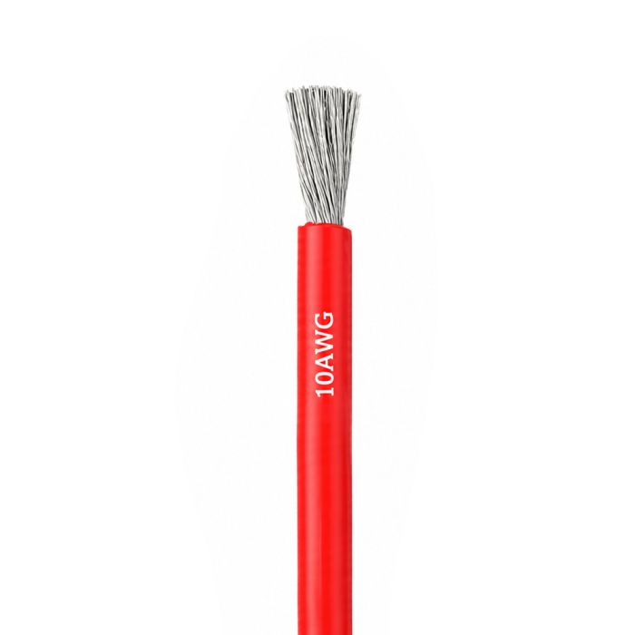 Силіконовий кабель Silicone wire 10AWG red багатожильний гнучкий (1 метр)