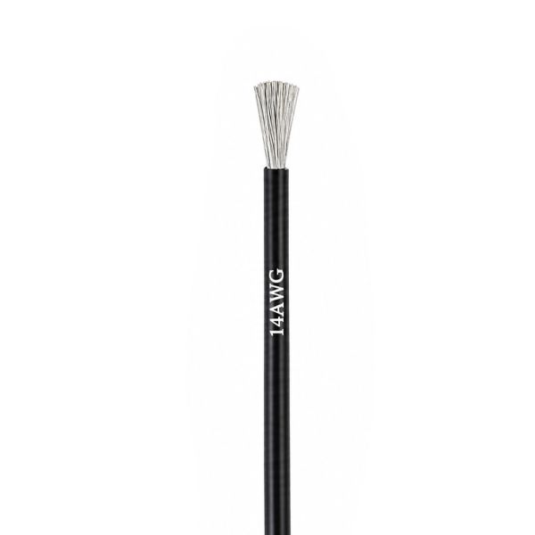 Силіконовий кабель Silicone wire 14AWG black багатожильний гнучкий (1 метр)