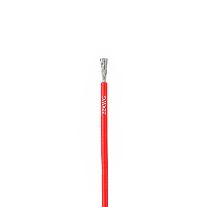 Силіконовий кабель Silicone wire 22AWG red багатожильний гнучкий (1 метр)