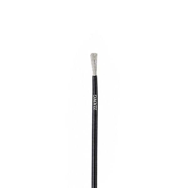 Силіконовий кабель Silicone wire 22AWG black багатожильний гнучкий (1 метр)