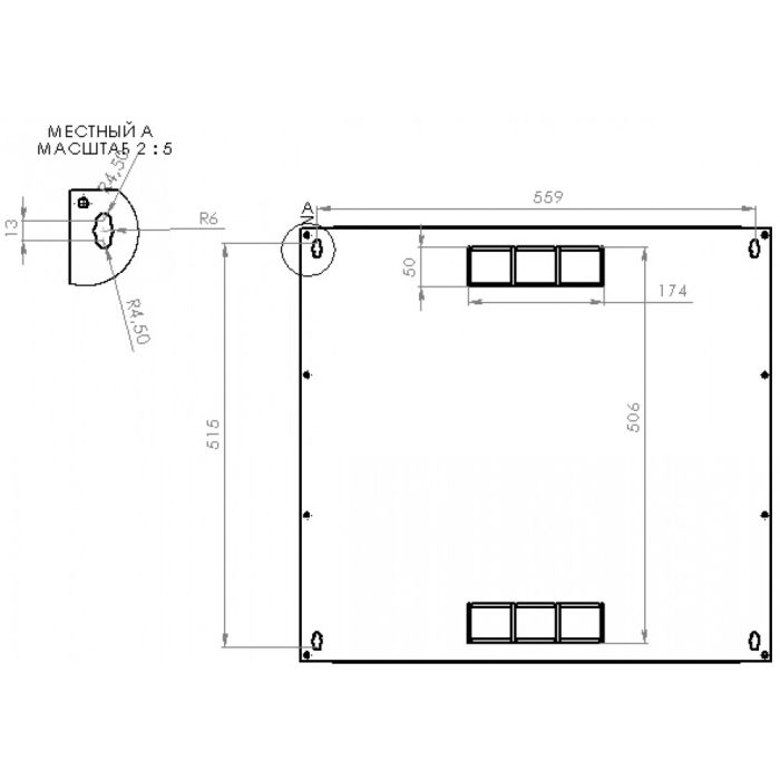 Шафа серверна CMS 12U 600 х 350 х 640 UA-MGSWA1235G для мережевого обладнання