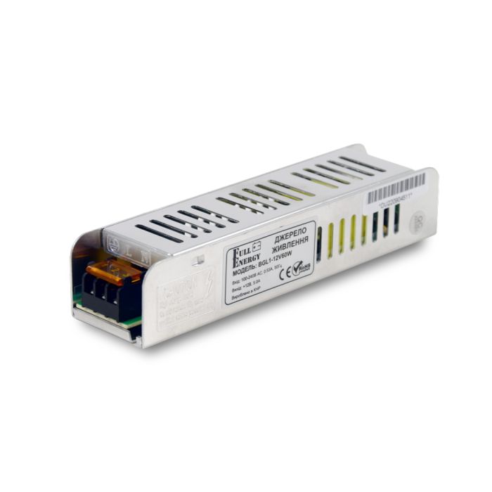 Комплект: Cвітильник LED лінійний 600мм 12Вт 6500K Faraday Electronics + Блок живлення Full Energy BGL1-12V60W 12В / 5А / 60Вт + Регулятор яскравості OKY3220 димер для світлодіодних стрічок 12В/24В DC 30А 360Вт