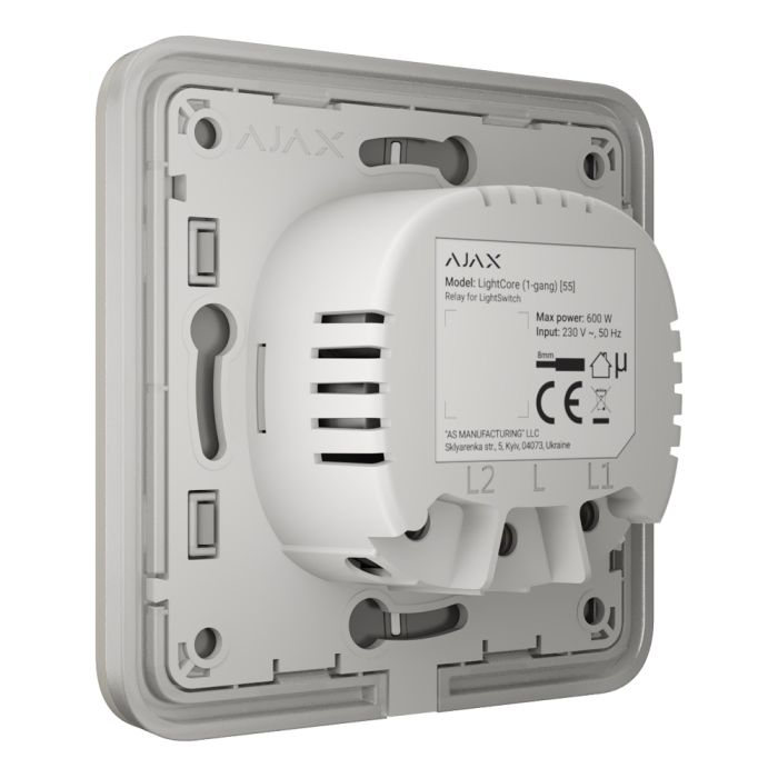 Вимикач Ajax LightSwitch 1-gang Oyster одноклавішний