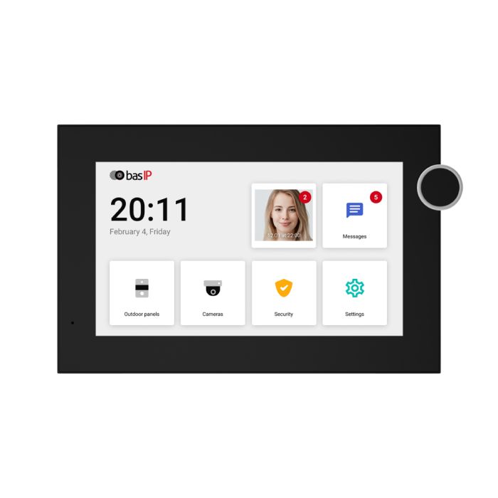 IP-відеодомофон Bas-IP AZ-07LF Android 7" Wi-Fi black з можливістю горизонтального та вертикального монтажу