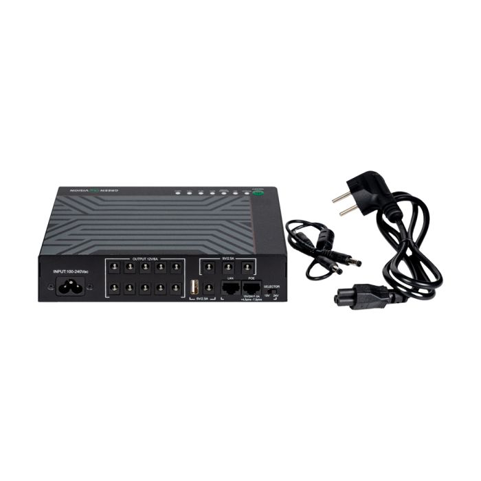 Джерело безперебійного живлення GreenVision GV-702-UPS-DC18-100W для Wi-Fi роутерів із вбудованим акумулятором