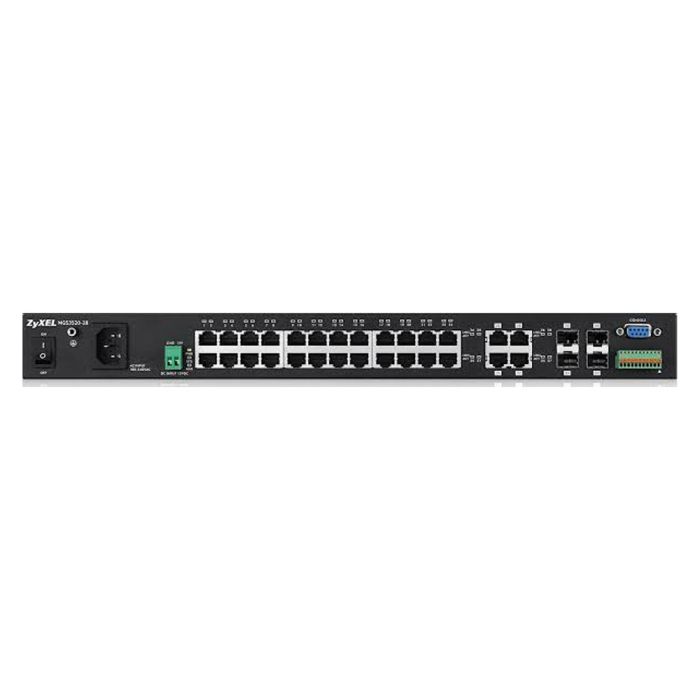 Комутатор ZyXEL MGS3520-28-L2 гігабітний 28-портовий з функцією заряду АКБ