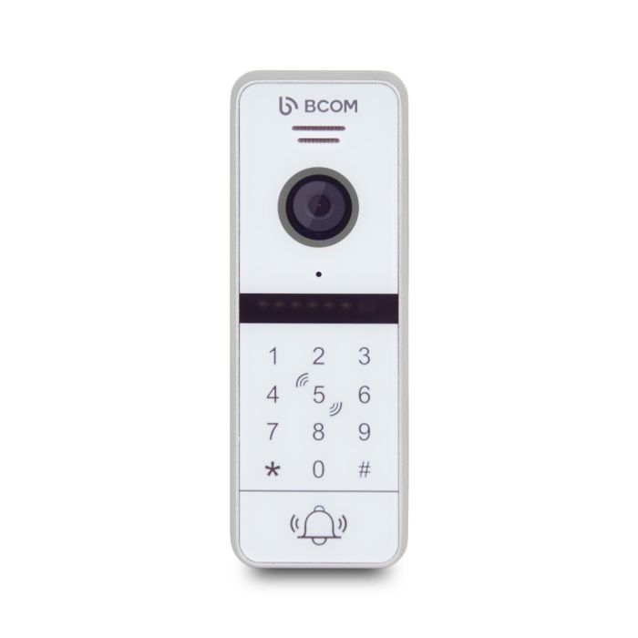 Відеопанель BCOM BT-400FHD-AC White з вбудованою клавіатурою і зчитувачем Mifare