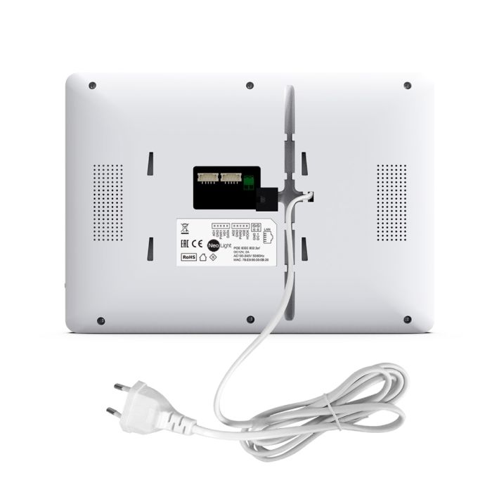 Комплект Neolight MEZZO Hybrid IP KIT Graphite: гібридний відеодомофон 10.1" з Wi-Fi, 2 Мп відеопанель та PoE адаптер для панелі виклику