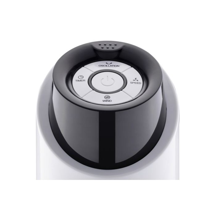 Вентилятор підлоговий Ardesto FNT-R36X1W колонного типу, висота 90 см, 50 Вт, дисплей, таймер, пульт ДК, білий