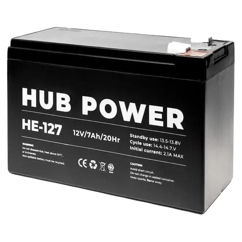 Hub Power НЕ-127 7А•г 12В Свинцево-кислотна акумуляторна батарея