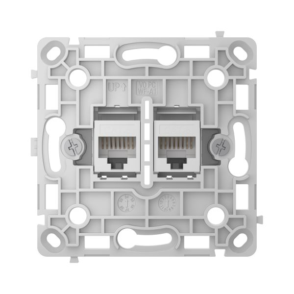 Механізм розетки Ajax OutletCore (LAN) Vertical White (126186.165.WH)