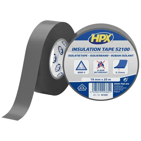 HPX IG1920 HPX52100 19мм х 20м Стрічка ПВХ ізоляційна