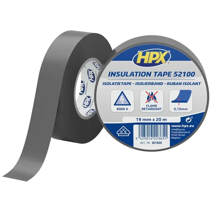 HPX IG1920 HPX52100 19мм х 20м Стрічка ПВХ ізоляційна