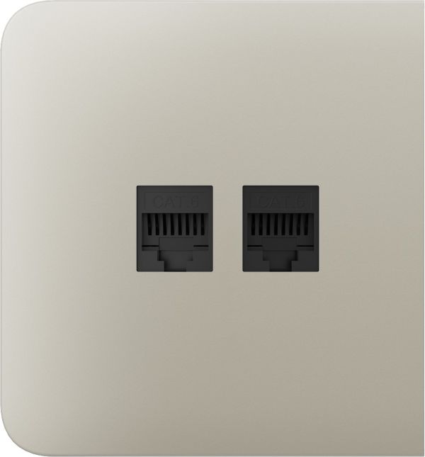 Бічна панель для вбудованої інтернет-розетки Ajax SideCover (LAN) Ivory (126213.319.IV)