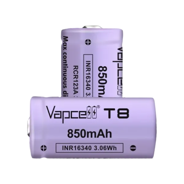 Vapcell T8 INR16340 (CR123A) 850 mah 3A, Li-ion Акумулятор