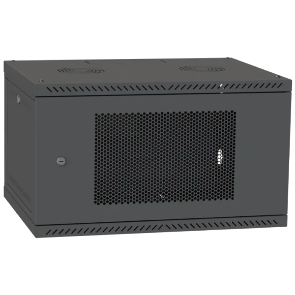 IPCOM CH-6U 600x600 перфорація RAL9005 Шафа серверна