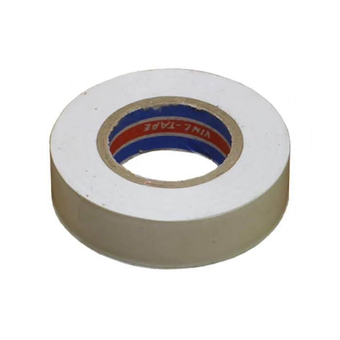 ПВХ Ізоляційна стрічка біла 0.13мм,19мм,25м
