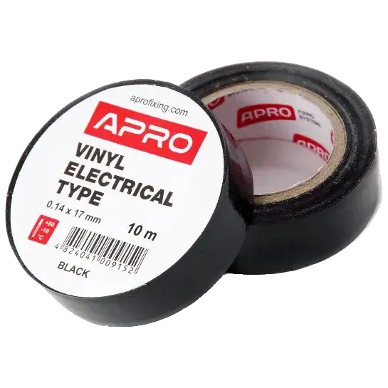 0.14х17 мм 10 м Ізострічка чорна APRO