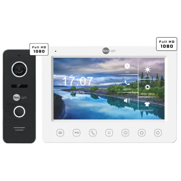 Neolight KAPPA+ HD WF + PRIME FHD Black з кутком Комплект відеодомофону
