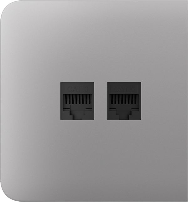 Бічна панель для вбудованої інтернет-розетки Ajax SideCover (LAN) Fog (126216.319.FG)