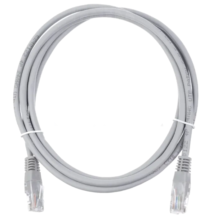 Kingda PAUT3200 Патч-корд UTP, 2 м, кат. 5e, сірий