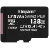 Kingston microSD 128GB C10 UHS-I R100MB/s + SD Карта пам'яті