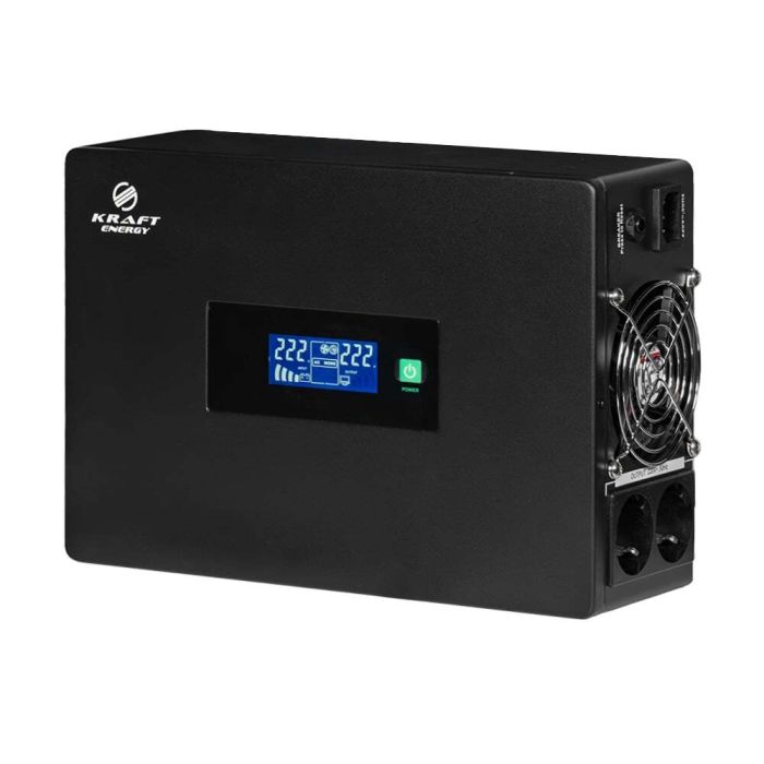 Комплект резервного живлення 1000W 2400Wh: високочастотний інвертор Kraft KRF-SAVR1000VA/1kW-12V + акумуляторна батарея Trinix TGL12V200Ah/20Hr GEL