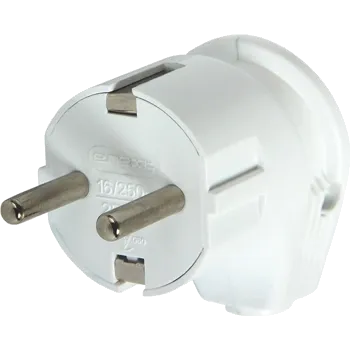 NA-UEA євро з з/к 16А біла кутова Вилка