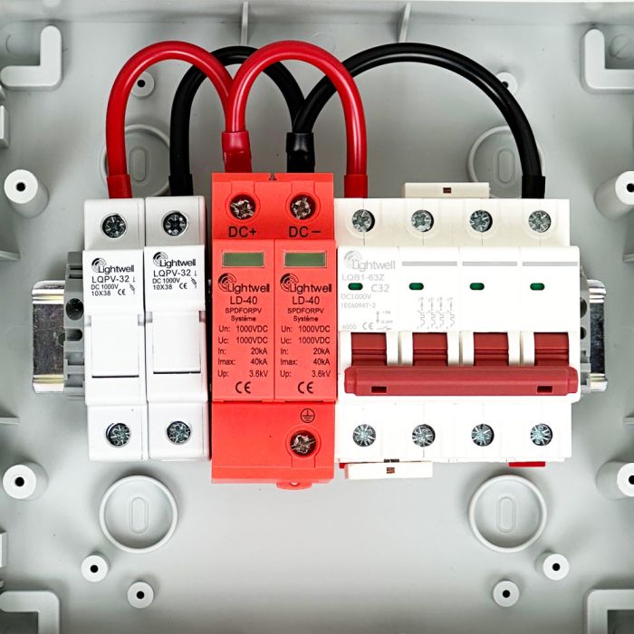 Сонячна PV розподільна коробка LQX1/1DC1000VB1-1532-PG, DC 1000В 1 вхід 1 вихід, з блискавкозахистом