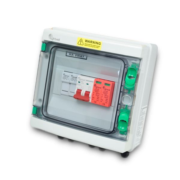 Сонячна PV розподільна коробка LQX1/1DC500VB1-1532-PG, DC 500В 1 вхід 1 вихід, з блискавкозахистом