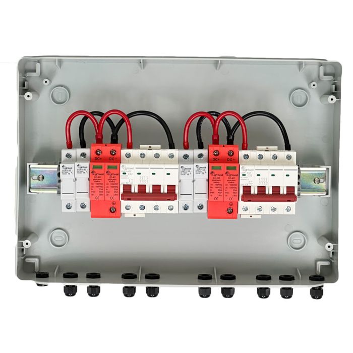 Сонячна PV розподільна коробка LQX2/2DC1000VB1-1532-PG, DC 1000В 2 входи 2 виходи, з блискавкозахистом