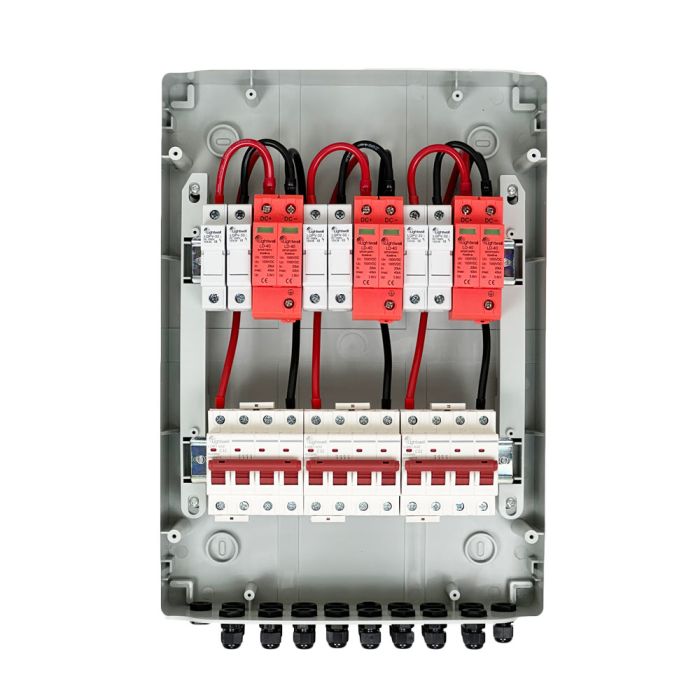 Сонячна PV розподільна коробка LQX3/3DC1000VB1-1532-PG, DC 1000В 3 входи 3 виходи, з блискавкозахистом