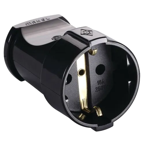 Makel 10053 Штепсельне гніздо з заземленням чорне