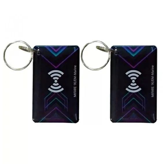 EM-Marine + MIFARE (125KHz и 13,56Mhz) брелок прямокутний