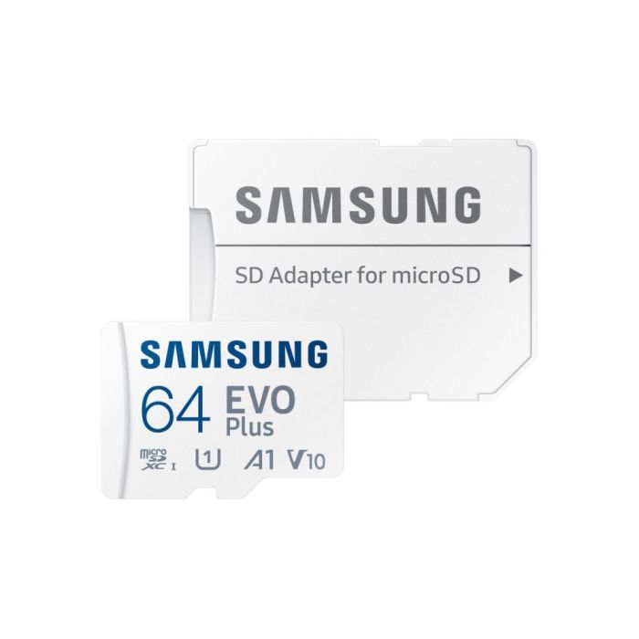 Карта пам'яті Samsung Evo Plus microSDXC 64GB UHS-I U1 V10 A1 + SD адаптер (MB-MC64SA/EU)
